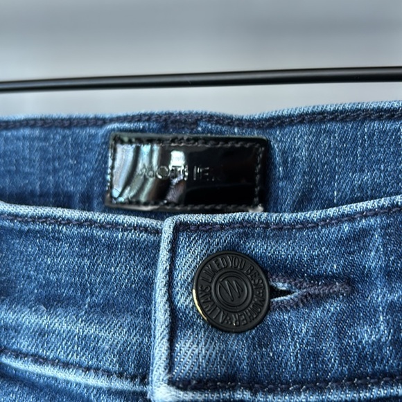 MOTHER Rascal Ankle Snippet Blue Jeans with Raw Hem size 25 - Picture 10 of 16